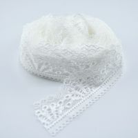 [HOT!] 5yards/lot african lace fabric 30mm width elastic lace trim embroidered white Stretch lace ribbon DIY Sewing Trimming decoration