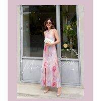 ?HOT AND RECOMMENDED ? MAXI DRESS PLEATS ? (590฿ฟรีส่ง) Maxi เดรสพลีท ลายใหม่ สีสวยหวานละมุน ช่วงคอจับจีบใส่ห่วง ผ่าหน้า