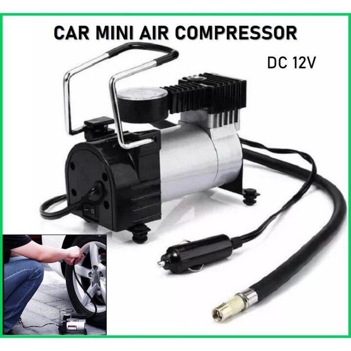 Car Mini Air Compressor Pump Tyre Inflator DC 12V For Vehicle Bicycle