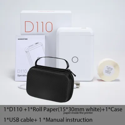 NIIMBOT เครื่องฉลากความร้อน D110พร้อมกล่องเครื่องพิมพ์เครื่องบลูทูธเครื่องพิมพ์ฉลากขนาดเล็กแบบพกพา