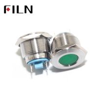 12V 24V 110V 220v 22mm red blue green white led Metal Indicator pilot Signal light lamp Brass Nickel Plated