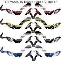 สำหรับ YAMAHA Tenere T700 XTZ 700ชุดรูปลอกแผ่นสติกเกอร์ถังเชื้อเพลิงรถมอเตอร์ไซค์ T7ชุดป้องกันถังน้ำพับได้พกพาได้2019 2020 2021