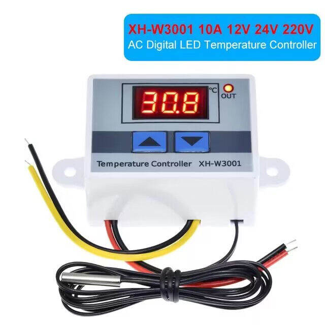 10A 12V 24V 220VAC Digital LED Temperature Controller XHW3001 for