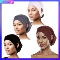 BTVHYA สำหรับ hijabs อุปกรณ์เสริมเสริม พร้อมส่ง หมวกคลุมฮิญาบ ฮิญาบของผู้หญิง ใต้ฝามีรูหู หมวกผ้าพันคออิสลาม