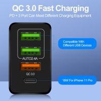 20W USB Charger 3U PD Type C 5A Fast Charging Wall Adapter Quick Charge 4.0 QC สำหรับ 13 12 Xs Samsung PD Charger