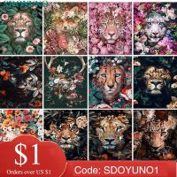 SDOYUNO Oil Painting By Numbers Deer 60x75cm DIY Paint By Numbers For Adult Animals Frameless Canvas Painting Unique Gift