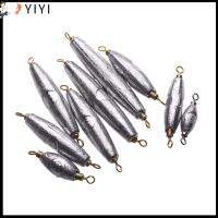 YIYI 5pcs คุณภาพสูง ป้องกันฝุ่น ทนทาน แหวนคู่ น้ำหนัก Lead Sinkers รอกตกปลา รูปมะกอก