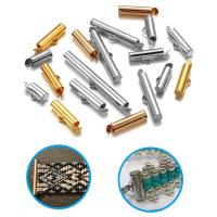 30-50Pcs โลหะ CRIMP End CAPS Slider Clasp หัวเข็มขัดหลอดตัวเชื่อมต่อสร้อยข้อมือ Loom สำหรับ DIY เครื่องประดับทำผลการค้นห...-GEIWH MALL