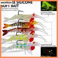 WENKEN 2Pcs 13/19ก. เหยื่อตกปลา minnow ดวงตาที่ส่องสว่าง 10/13.5ซมค่ะ เหยื่อกุ้งนุ่มไบโอนิค อุปกรณ์ตกปลาแท็กเกิล Wobbler เหยื่อล่อกุ้ง