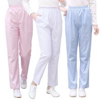 COD ◇✥❖ The Monolopy Shop28dfgs8dgs Nurse Pants White Summer Stretch Elastic Waist Large Size Pants Doctor Clothes Nurse Clothes Summer Work Pants