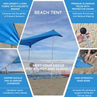 2.1x2.1m Large Lycra Beach Sunshade Tent Tarp Sun Shade Shelter Camping Canopy Outdoor Tourist Awning Family Beach Tent Shade