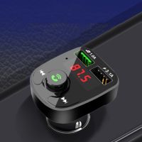 Usb Car Charger สำหรับโทรศัพท์ Bluetooth Wireless Fm Transmitter Mp3 Player Dual Usb Charger Tf Card Music Handfree Car Kit