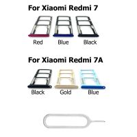 ใหม่สำหรับ Redmi 7 7A ชิ้นส่วนเปลี่ยนขั้วต่อตัวแปลงที่ใส่ซิมการ์ดถาดใส่ซิม