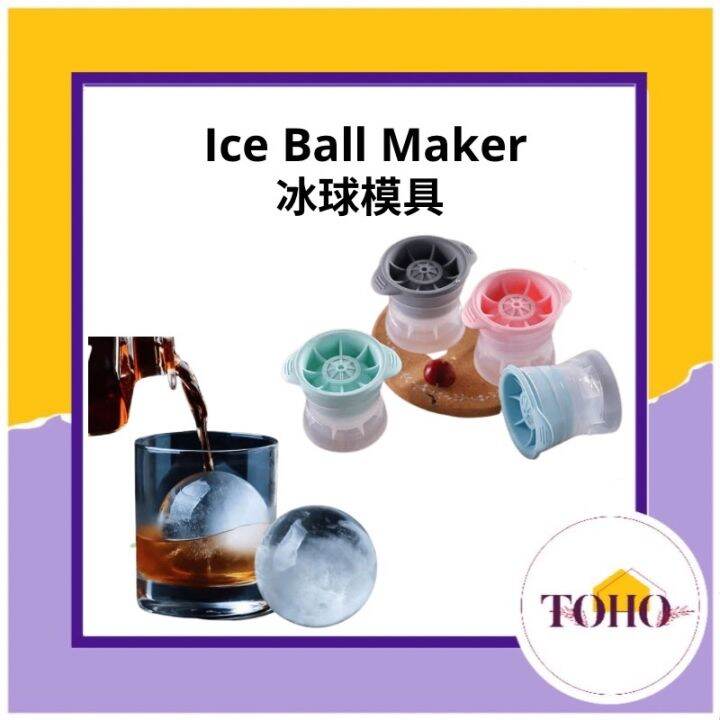 Silicone Ice Ball Mold Silicone Spherical Ice Cube Mould Whiskey Ice ...