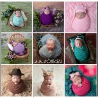 【hot sale】 ☏ C10 Stretch Knit Wrap Swaddle For Photography Property newborn Photoshoot Blanket Baby Photo Costume