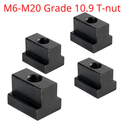 M6 M8 M10 M12 M14 M16 M18 M20 แคลมป์ตารางสล็อตมิลลิ่ง T Nut Block Slot Slider Machine Tool Black Grade 10.9 T-slot Nuts Screw-Shop5798325