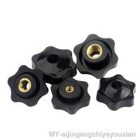 ✹☍☽ 5/10Pcs Plum Hand Tighten Nut black Thumb Nut Brass Thread Mechanical Thread Tightening Hollow and Solid M4/M5/M6/M8/M10