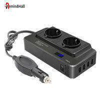 Rm【คลังสินค้าพร้อม】Car Inverter 200W 12V To 220V ตัวแปลงแรงดันไฟฟ้าพร้อม Smart Real Time Led Digital Display EU Plug Socket1[สินค้าคงคลัง]