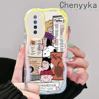 เคส Chenyyyka สำหรับ Huawei Nova 7 SE Nova 7 Pro Nova 9 SE Nova 11 SE Nova 10 SE Honor 20เคสการ์ตูนน่ารักสนูปี้สีสันสดใสเนื้อครีมคลื่นป้องกันเลนส์กล้องเคสโทรศัพท์โปร่งใสกันกระแทกเคสซิลิโคนอ่อนชัดเจน