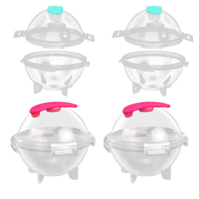 4 Pcs Ice Ball Maker Mold เครื่องทำน้ำแข็งขนาดใหญ่พร้อมฝาปิดแต่ละอัน Easy Fill And Release Round Sphere Ice Cube Mould For