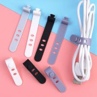 10Pcs Silicone Cable Winder Organizer Earphone Clips Phone Charging Wire Cord Management Buckle Straps Line Storge Holder Clips Cable Management