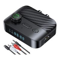 Bluetooth 5.3 Transmitter Receiver Tv Bluetooth Transmitter สเตอริโอ LED หน้าจอแฮนด์ฟรีไร้สายอะแดปเตอร์เสียงเพลงสําหรับทีวีรถ