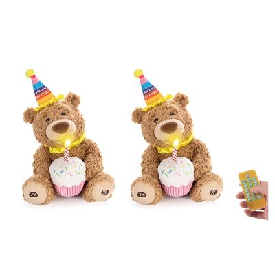สุขสันต์วันเกิดตุ๊กตาหมียัดไส้ตุ๊กตาผ้าไฟฟ้าวันเกิดหมีร้องเพลง