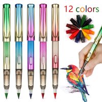 Lele Pencil】ดินสอนิรันดร์12สีเทคโนโลยีการเขียนดินสอวาดเขียนไม่มีที่สิ้นสุดใหม่เทคโนโลยีการเขียนไร้หมึกปากกามาร์กเกอร์ที่ลบออกได้เครื่องเขียนในโรงเรียนน่ารัก