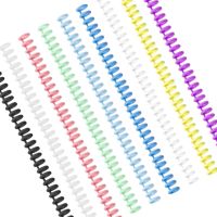 ☇✽ A4 A5 B5 10pcs Detachable Buckle Loose-leaf Binding Strip 30-hole Round Hole Coil Opening And Closing Ring DIY Plastic Binder