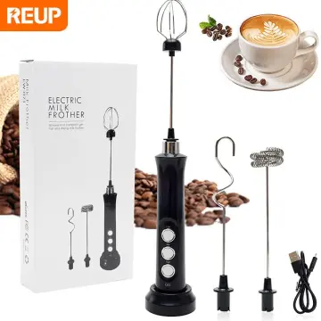 Crazy Cups Milk Frother Cordless Electric Drink Mixer Handheld Wand Coffee  Whisk