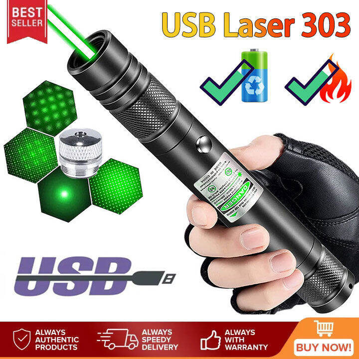 Monqiqi Usb Rechargeable Green Red Laser Pointers 532nm 10000m High Power Laser 303 Lazer