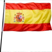 Spanish National Flag 3ftx5ft Spain Flag Vibrant Color Polyester Country Flag with Brass Grommet for Wall Hanging Outdoor Garden