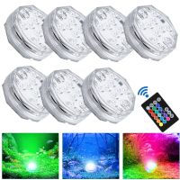 RGB Remote Control Submersible Light Waterproof Underwater Lights Swim Pool Light Pool Equipment Water Light Decorative Lamp