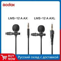 Godox LMS-12A AX AXL ไมโครโฟนลาวาเลียร์ที่กระจายสัญญาณทั่วทุกทิศทางเข้ากันได้กับระบบและอุปกรณ์ไมโครโฟนไร้สายที่มี TRS 3.5Mm