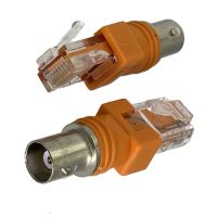 1Pcs RF Adapter Connector RJ45 Male Plug to BNC Female Jack Coaxial Barrel Coupler Wire Terminals