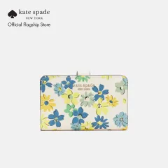 Kate Spade Spade Flower Monogram Coated Canvas Small Slim Bifold Walle –