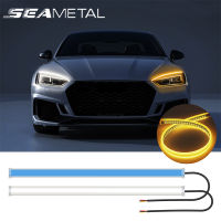 2เส้น ไฟเดย์ไลท์ พร้อมไฟเลี้ยว 30/45/60ซม รถยนต์ DRL LED ไฟหน้ารถจักรยานยนต์