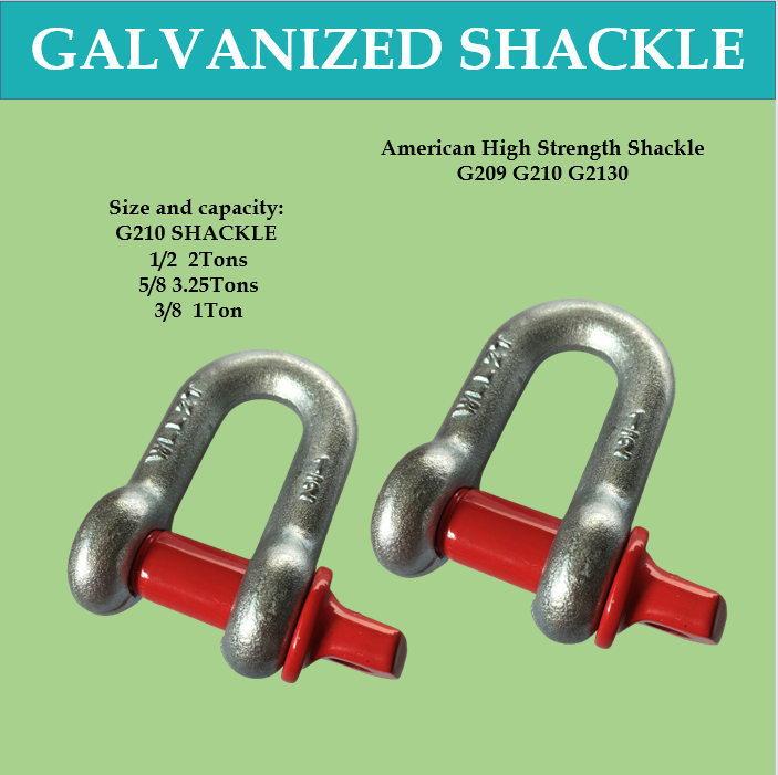 Choice Tools 1T2T 3.25T Shackle Galvanized Anchor Shackles Carbon Steel