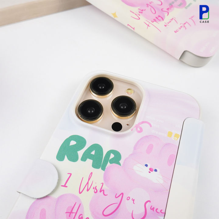 case-เคสไอโฟน-ลายกระต่าย-ฝาพับ-สำหรับ-14promax-13promax-13-11