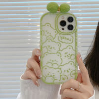 Apple เคสมือถือไอโฟน15/14/13/12/11/X/xs/xr ลายหมีจังหวะแบบเรียบง่ายเคสโทรศัพท์มือถือ14 Plus เคสโทรศัพท์มือถือ15 Pro Max เคสโทรศัพท์มือถือพร้อมโบว์นิ่ม12 Mini ที่ล้อมรอบป้องกัน-เคสป้องกันโทรศัพท์มือถือฤดูใบไม้ร่วง