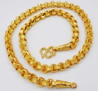 24K Thai Jewelry Thai Baht Yellow Gold Women Girl Necklace  28 inch 15 Baht