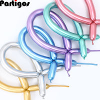 10Pcs ยาวใหม่ Glossy Metal Pearl Latex บอลลูนหนา Chrome Metallic สี Inflatable Air Balls Globos วันเกิด Party Decor