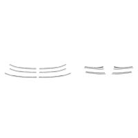 J7For AQUA 2021 2022 Chrome Front Bumper Mesh Center Grille Grill Moulding Strips Cover Trim