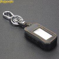 dfthrghd Jingyuqin 2 Color Leather Key Case Cover Key Bag For Starline A93/A63 LCD Two Way Car Remote 2-way A93 Car-styling 3 Buttons