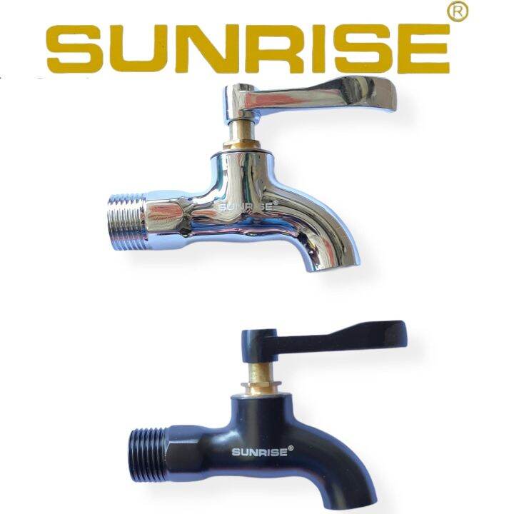 Sunrise Faucet Stainless/Matte Black Plain Bibb | Lazada PH