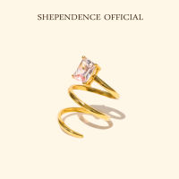 Shependence แหวนเกลียวสปริงคริสตัล (Twist Diamond Ring)