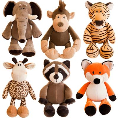 LIAND Soft Toy 25CM Tiger Raccoon Monkey Giraffe Elephant Plush Doll Plush Animal Toy Stuffed Toys Plush Toys