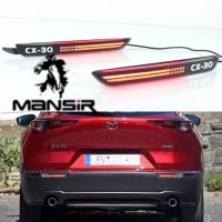 Car LED Rear Bumper Light For Mazda CX-30 CX30 2020 2021 Reflector Taillights Fog Lamp Reverse Lights Backup ke Lamps