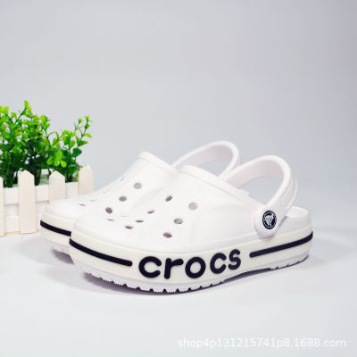 【Ready Stock】2023CrocsˉCasual Flat Bottom Anti slip Beach Shoes Couple Sandals and Slippers 20508