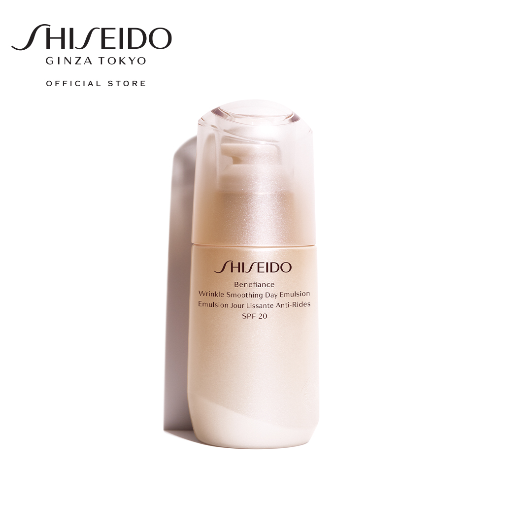 ซื้อที่ไหน Shiseido มอยเจอร์ไรเซอร์ เนื้ออิมัลชั่น สูตรกลางวัน Benefiance Wrinkle Smoothing Day Emulsion SPF30 PA+++ 75ml